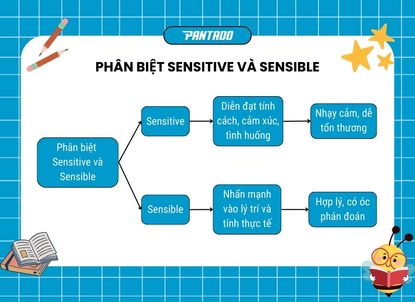 Cách phân biệt “Sensitive” và “Sensible”